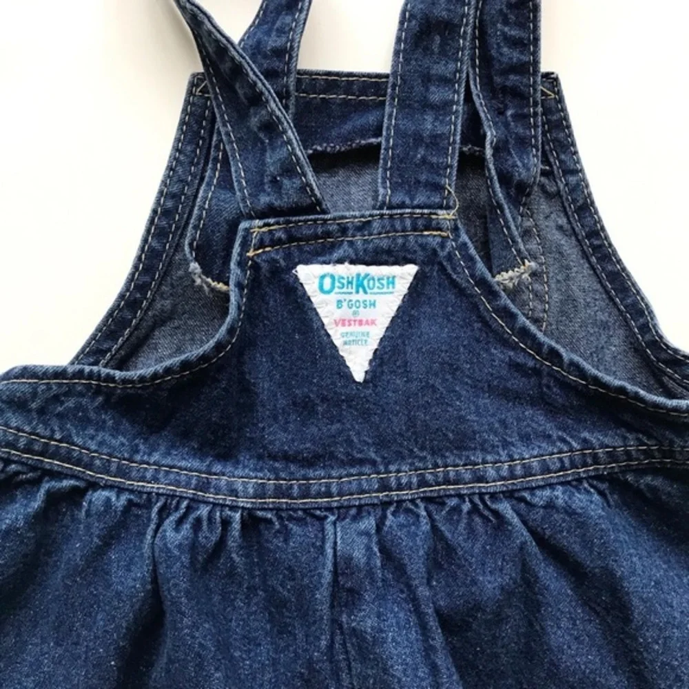 Vintage Oshkosh dark wash denim dress jumper 5T